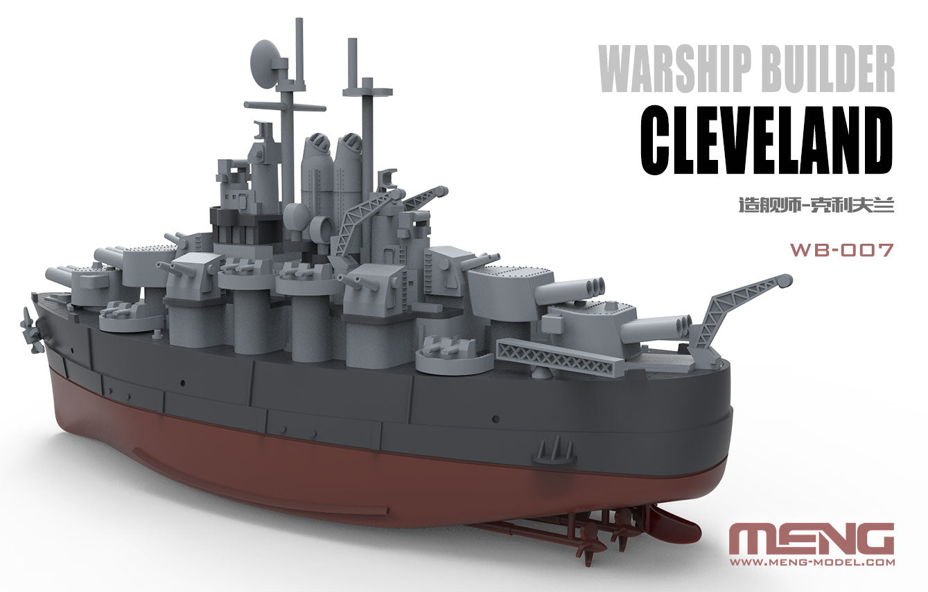 Meng Kids Warship Builder Snaptite USS Cleveland WB-007